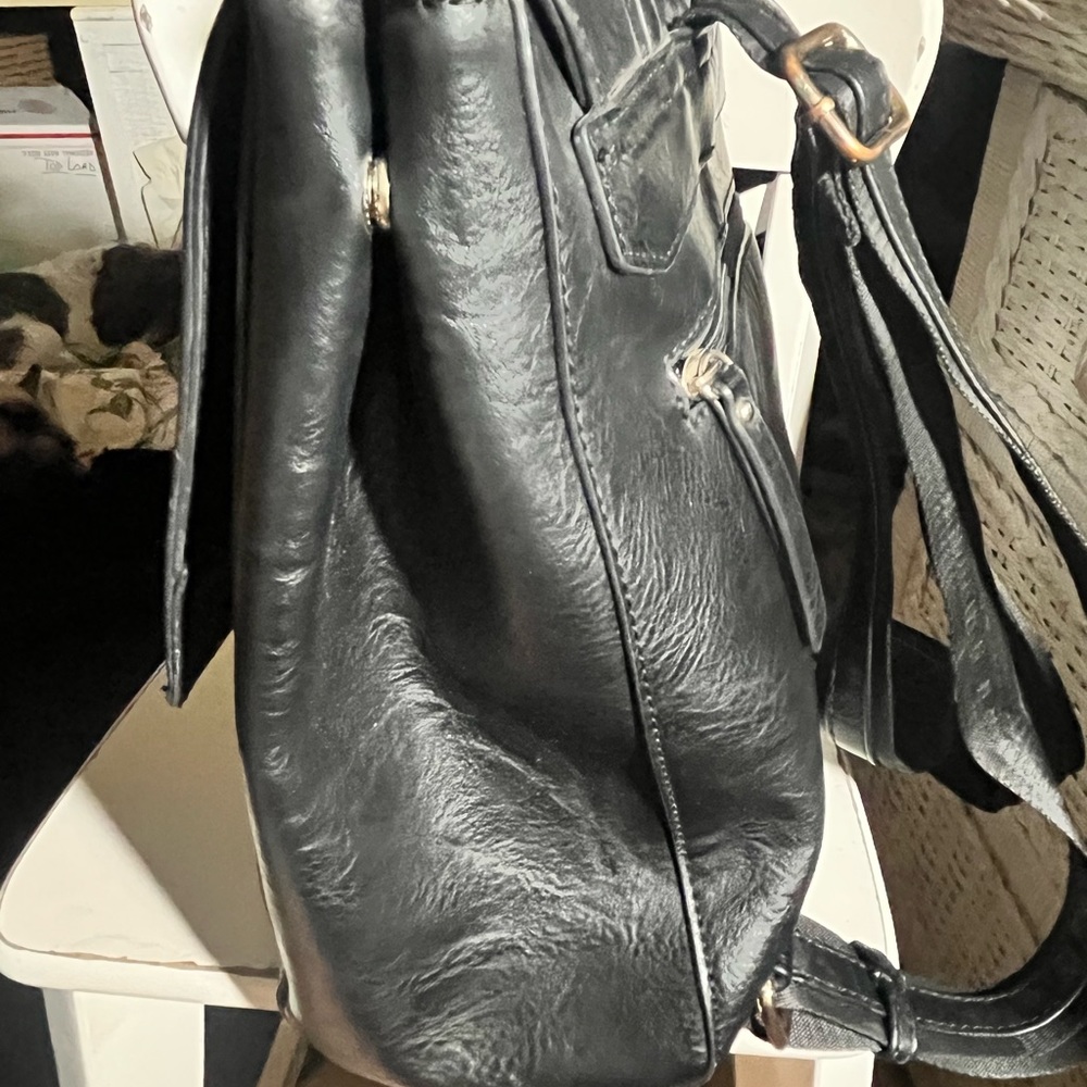 Black Backpack W/ Adjustable Straps, Expandable C… - image 5